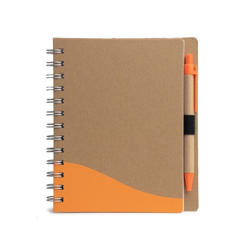 Caderno Ecológico com Caneta com Logotipo