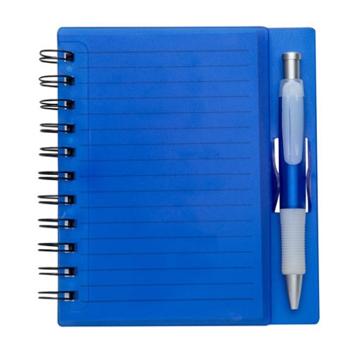 Bloco de Anotação com Capa de Acrílico Wire-o e Caneta MG11193