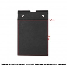 Bloco de Anotações em Couro Sintético e Porta Caneta Personalizado MG14911