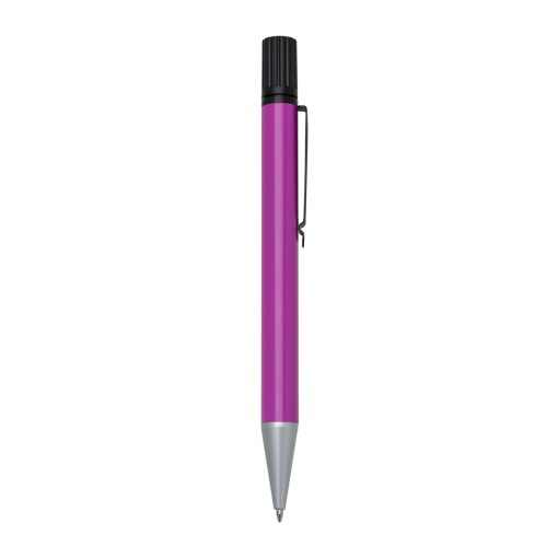 Caneta de Metal Colorida Com Marca Texto Personalizada MG13259