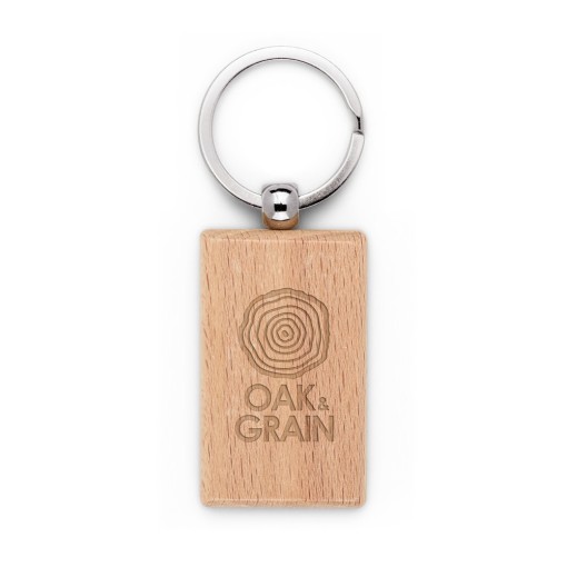 Chaveiro Retangular em Madeira Personalizado