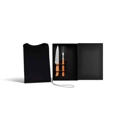 Conj. De Faca E Garfo Com Camiseta - 3 Pçs - Tam. GG Personalizado 