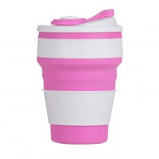 Copo Sanfonado de Silicone Personalizado Para Outubro Rosa MG14246