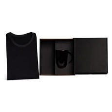 Kit Caneca Em Cerâmica Preta E Camiseta - 2 Pçs - Tam. P Personalizado 