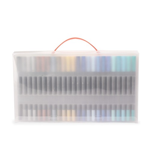 Kit Canetinhas Ponta Dupla Com 72 Cores Personalizada