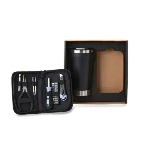 Kit Copo Térmico E Conjunto De Ferramentas - 17 Pçs Promocional
