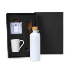 Kit Garrafa, Caneca E Fone Bluetooth - 3 Pçs Personalizado 