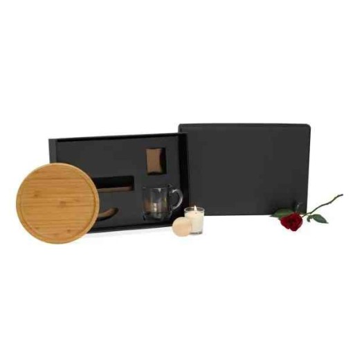 Kit Para Café Com Vela Aromatizada - 3 Pçs Personalizado