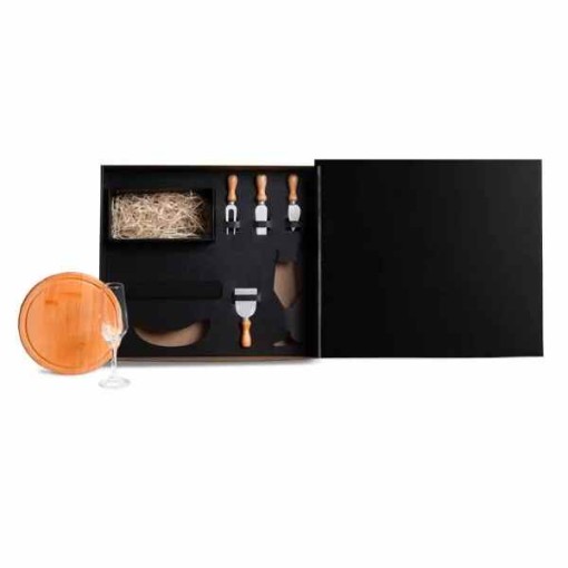  Kit Queijo e Champagne - 6 Pçs Personalizado