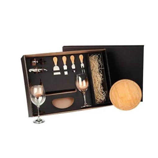 Kit Queijo e Vinho 9 Peças Promocional