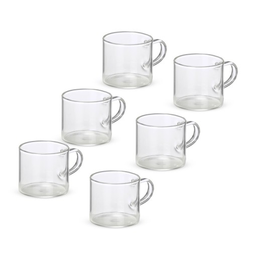 Kit Xícaras de Vidro 6 Peças Personalizado