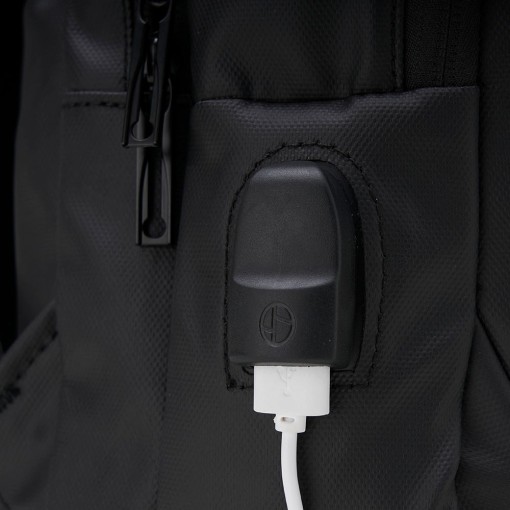 Mochila Couro Sintético USB 17 Litros Personalizada MG01901B