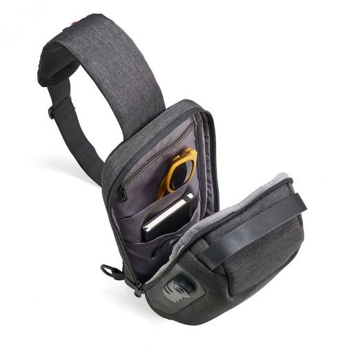 Mochila de Ombro Antifurto USB Personalizada MG04058