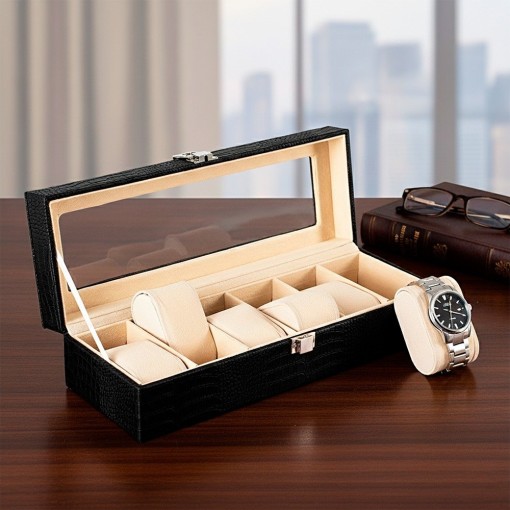 Porta Relógios com 6 Divisórias Personalizado