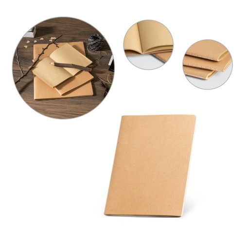 Caderno A5 de capa flexível em cartão (250 g/m²) com 80 páginas lisas Personalizado