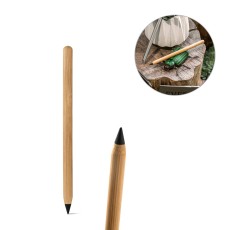 Caneta sem tinta com ponta de liga metálica em bambu Personalizada